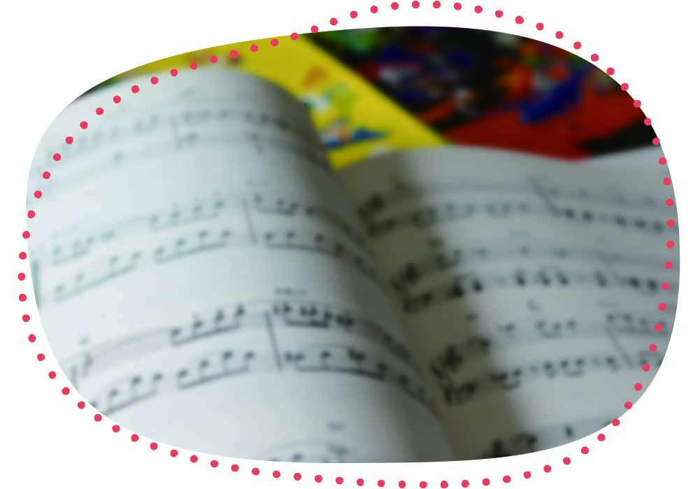 楽譜イメージ。皆様が弾きたい曲に挑戦できるよう精一杯サポートさせていただきます。